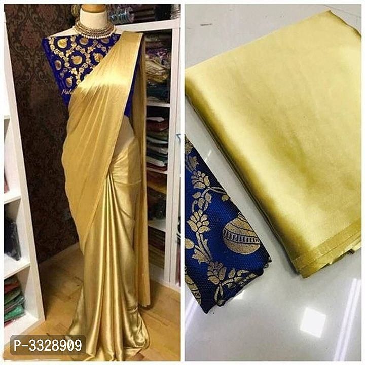Satin saree collection uploaded by Business woman on 11/24/2020