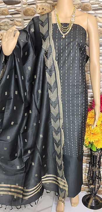 Katan silk dobi weave designer dress material for more update or order pliz contact me  uploaded by business on 11/24/2020