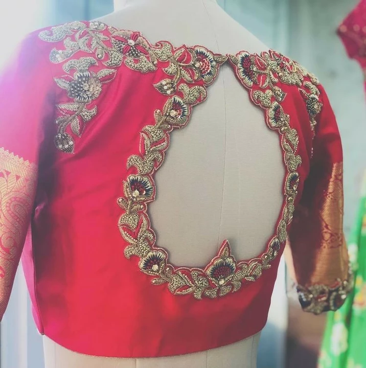Silk blouse with jardoji work uploaded by Archana's creations on 8/13/2022