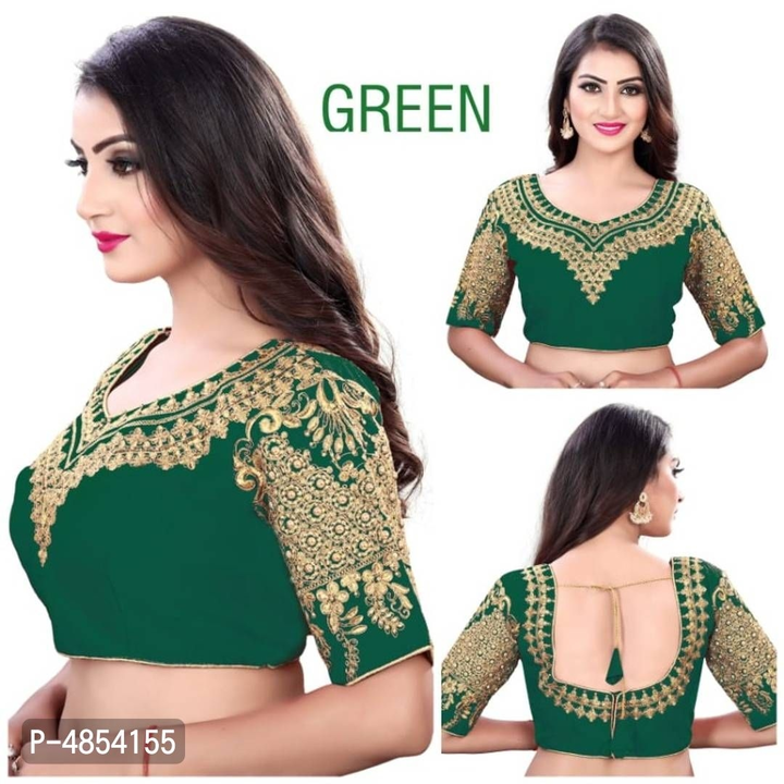Latest Attractive Art Silk Embroidered Stitched Blouse uploaded by New fashion club on 8/13/2022