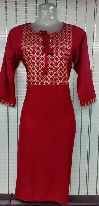 Post image Ladies cotton designer Kurtis with 3/4 sleeves.All sizes available