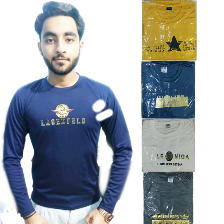 Men's round neck T-shirt full sleeve  uploaded by Batra Creation on 8/13/2022