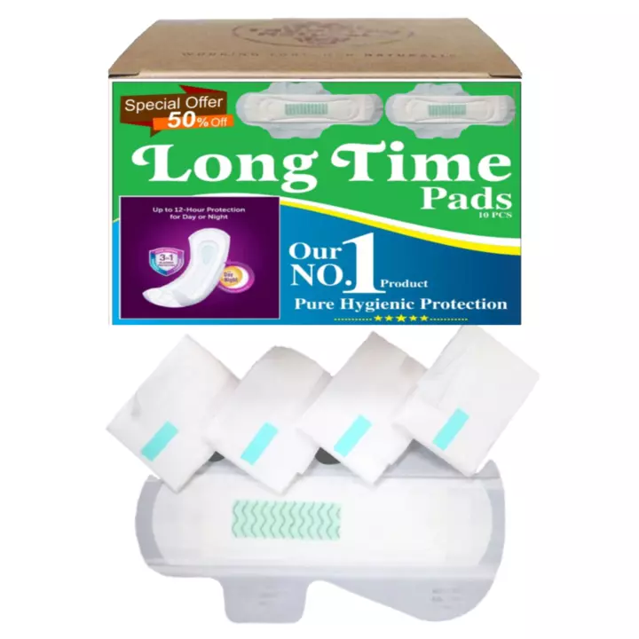 Long time pads 10 pieces in  box. uploaded by Sahil Medical Stor on 8/13/2022