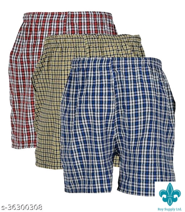 Checkered Multicolor Cotton Shorts (Pack of 3) uploaded by business on 8/13/2022