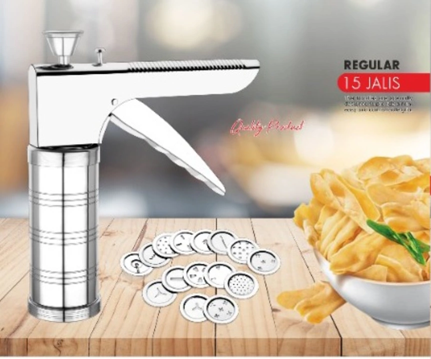 Post image The press mechanism at the top removes the need for manual turning. So, you can make murukku, chaklis, rice sevai or pasta conveniently at home.
