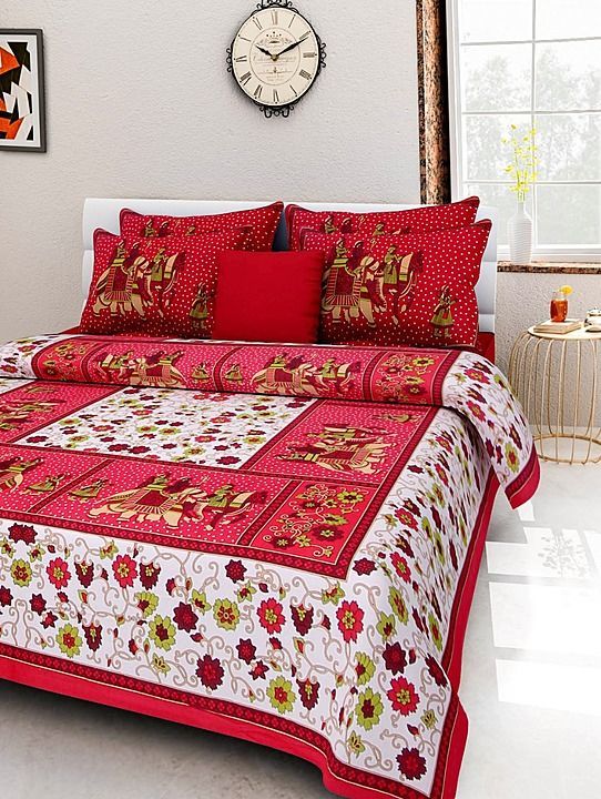 JAIPURI PRINTED DOUBLE BEDSHEETS  uploaded by Ritik creation on 11/24/2020