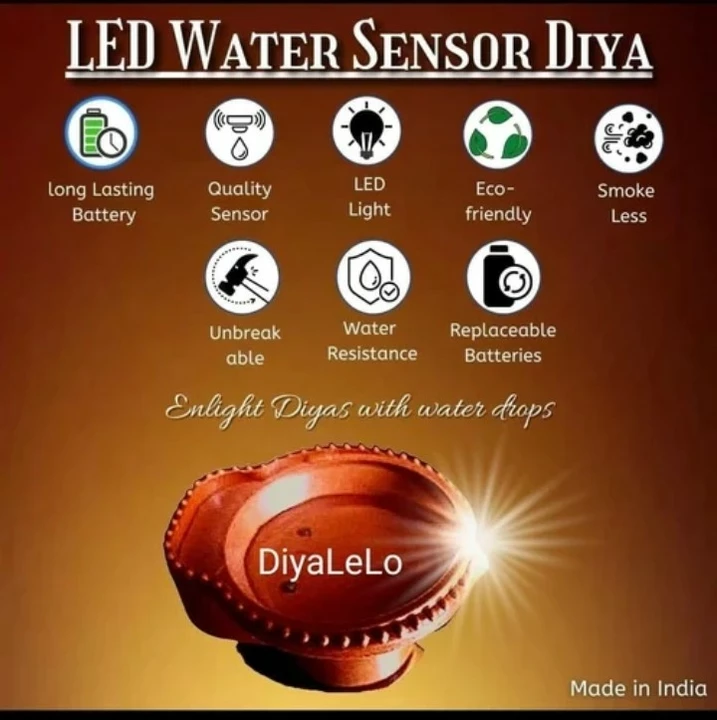 Water Diya lamp sensor uploaded by Gold Star lights 💡 on 8/14/2022