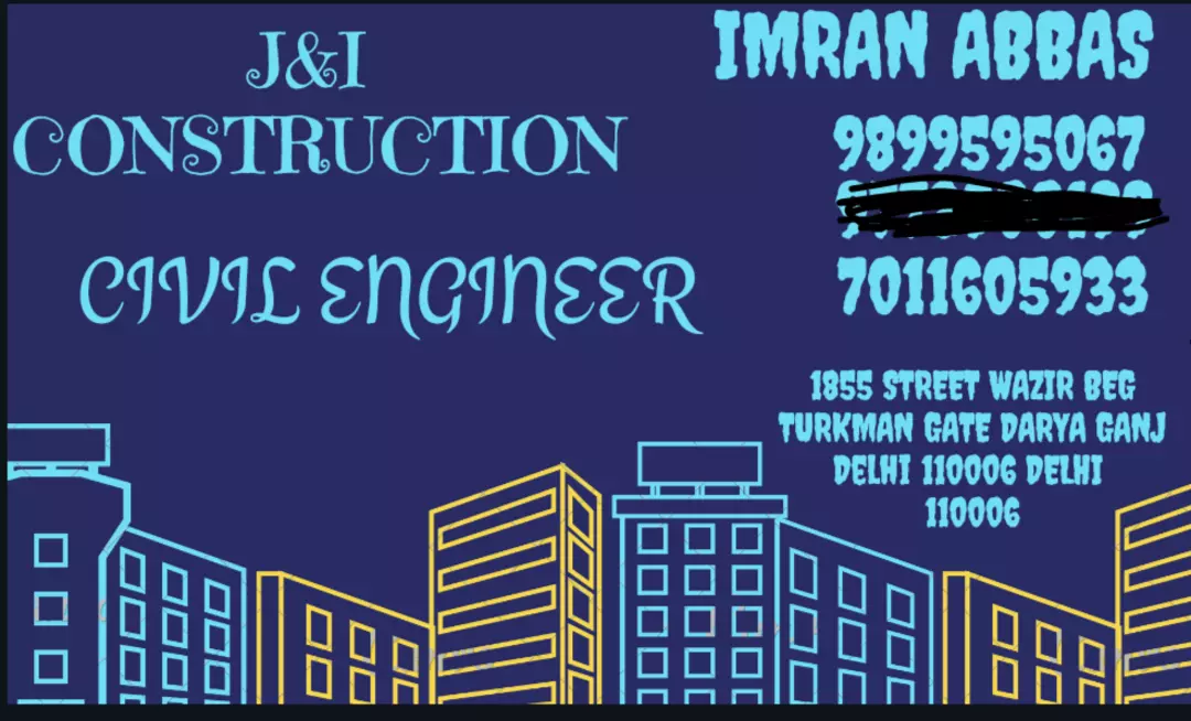 Visiting card store images of Js construction