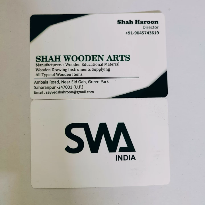 Visiting card store images of Shah Wooden Arts