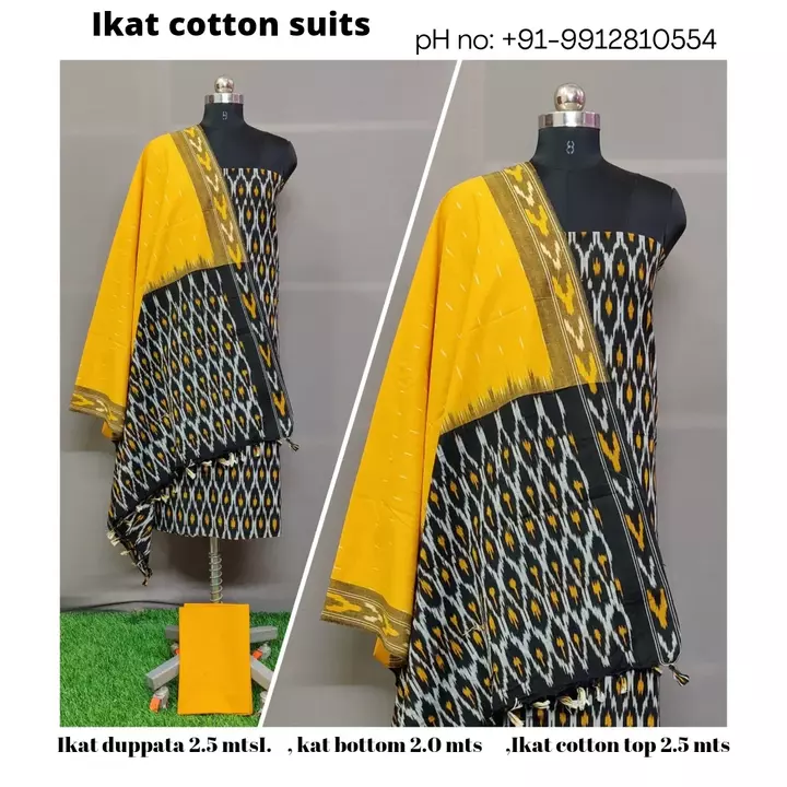 ikat cotton dress materials uploaded by IKVM HANDLOOMS on 8/14/2022