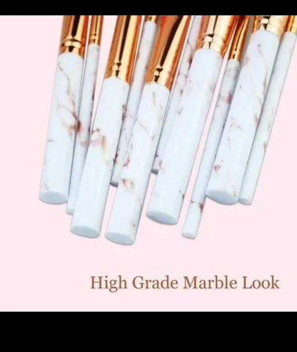10 Pc Marble Makeup Brush Collection Set uploaded by H&K INTERNATIONAL on 8/14/2022