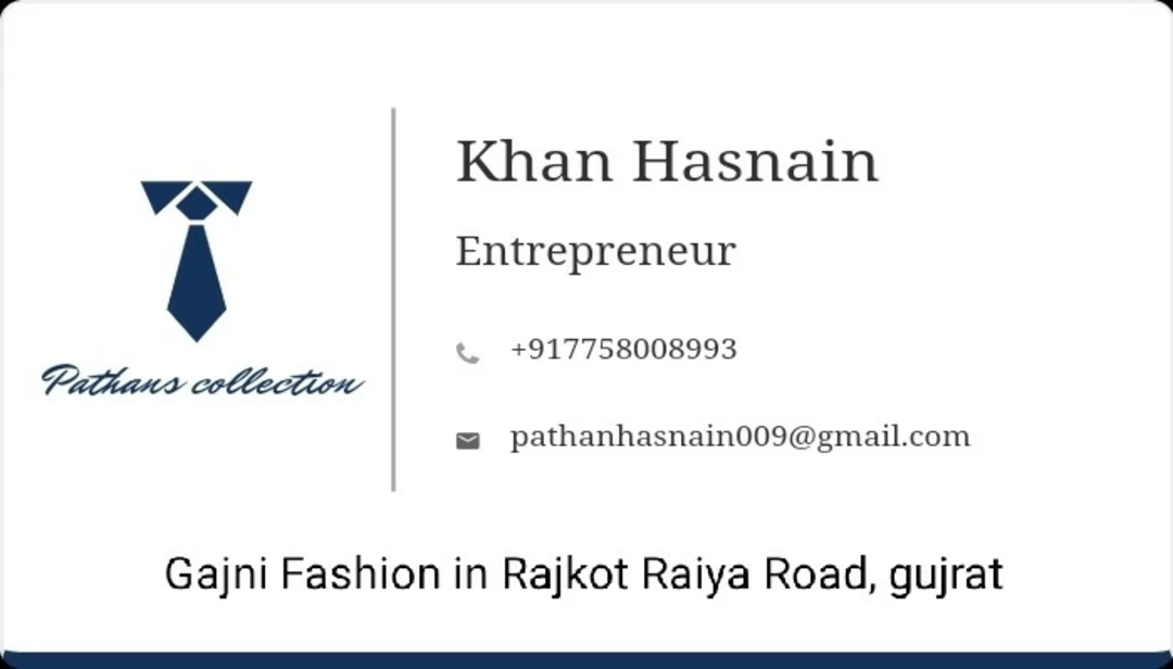 Visiting card store images of Pathans Collection