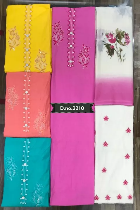 100% pure cotton dupatta suits  uploaded by New faishion collection on 8/14/2022