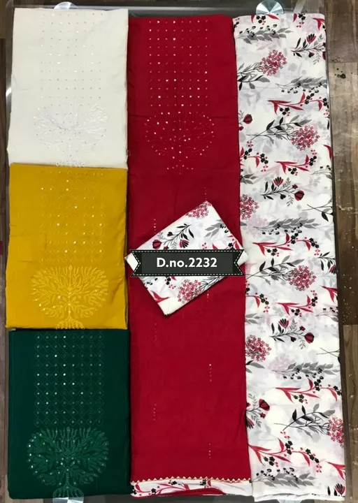 100% pure cotton dupatta suits  uploaded by business on 8/14/2022