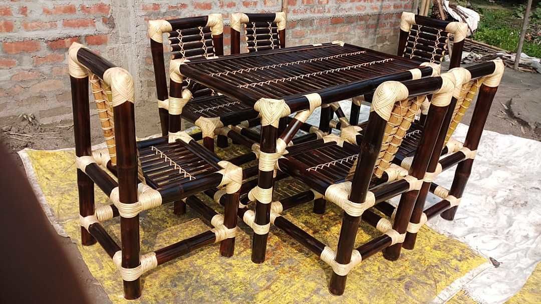 Bamboo dining set uploaded by Cane and bamboo handicraft on 11/25/2020
