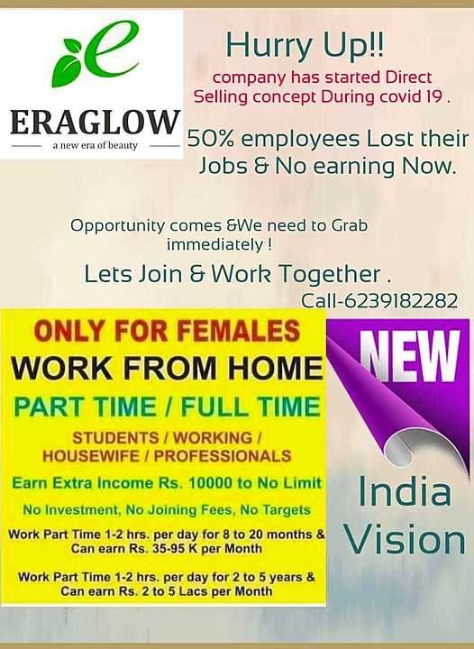 Post image Work from home or part time ..sms or 📞for any query.