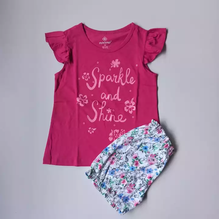 Kids Girls Shorts & T-shirt Set uploaded by Urban Apparels on 8/15/2022
