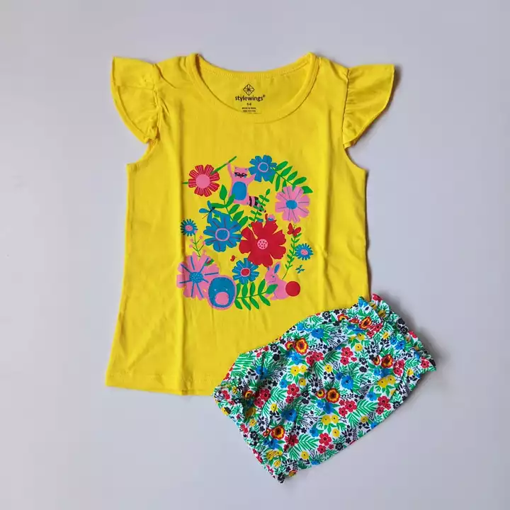 Kids Girls Shorts & T-shirt Set uploaded by Urban Apparels on 8/15/2022