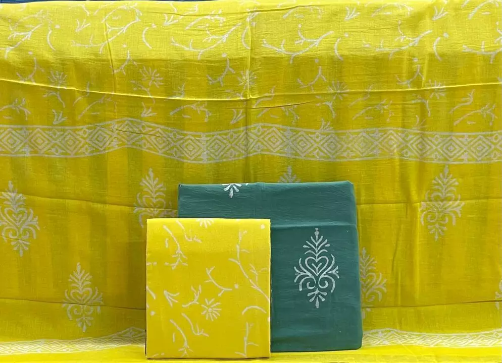 Cotton suits with cotton dupatta uploaded by Indiana Creations  on 8/15/2022
