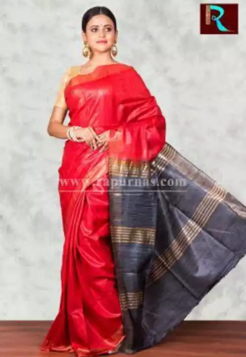 Ghicha tussar with zari border uploaded by SN PURE SILK on 8/15/2022
