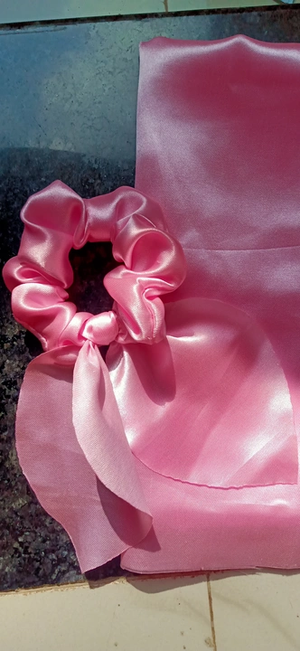Satin short tail scrunchies  uploaded by Hair accessories by nisha on 8/16/2022