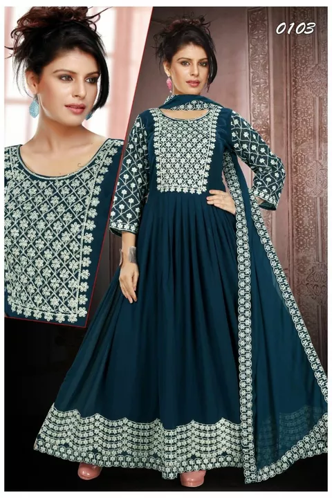 Gown uploaded by Shri radhey fashion on 8/16/2022