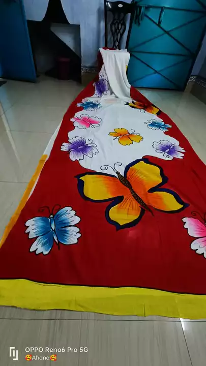 Hand printing boutique saree  uploaded by business on 8/16/2022