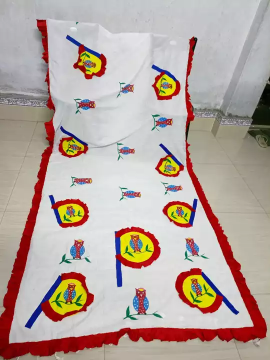 Applique work saree  uploaded by business on 8/16/2022