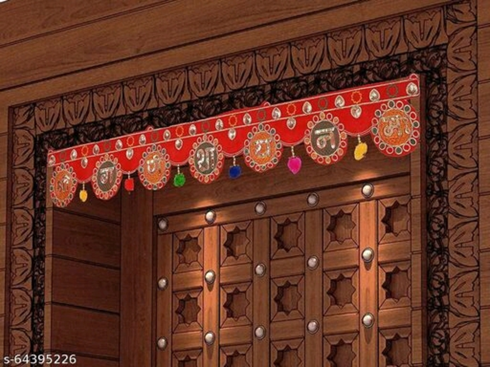 CraftVatika Lakshmi ganesh toran for Diwali puja main door pooja decoration hanging traditional fanc uploaded by business on 8/16/2022