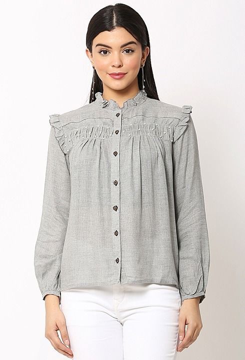SGF11- Grey cotton casual top uploaded by Shree Ganesh fashion on 11/25/2020