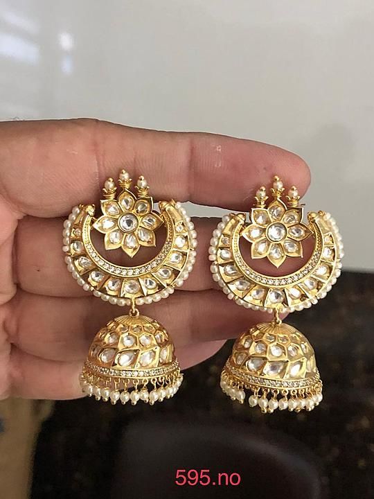 Kundan Jadau Earrings... Shipping extra uploaded by JAM Rising Hub on 11/25/2020