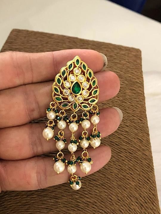 Kundan with Pearls Earrings... Shipping extra uploaded by JAM Rising Hub on 11/25/2020