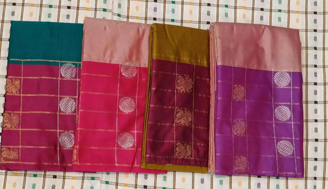 Gadwal cico cotton saree soft border chex uploaded by business on 8/17/2022