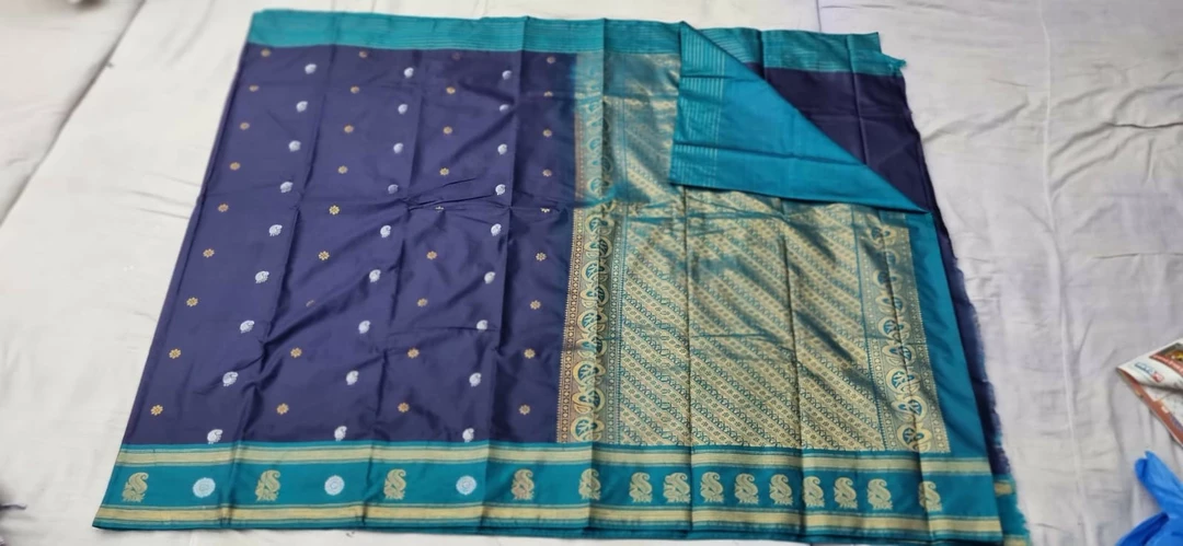 Gadwal cico soft sarees border butta uploaded by business on 8/17/2022