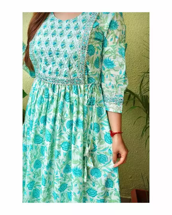 V.S.collections woman reyon fabric anarkali Kurti with pant uploaded by V.S. collections on 8/17/2022