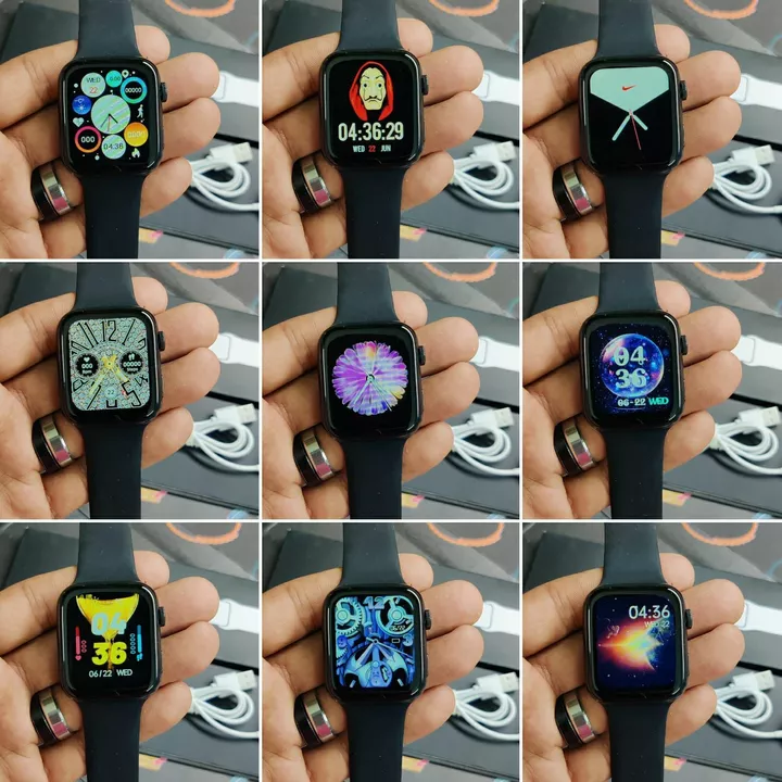 Post image *OUR  HAPPINESS BEGINS WITH  YOU* 
NEW MODEL : K19 
*SERIES 7 WATCH  2022  EDITION* 
*Price : Rs 1400  +Ship/-*
SERIAL NUMBER WORKING  
1:1  BOX  PACKING  WITH  SEALS 
*APPLE SERIES 7 WATCH 1:1 GPS + BT CALLING :*
*APPLE ON / OFF BOOT SCREEN LOGO*
*MADE  IN CANEDA* 
• *Pedometer* / *GPS* / Sleep Monitor / Deep Sleep - Light Sleep Monitoring Night Mode
• *Aluminium* Alloy / ABS Built Quality
• *DIY WATCH FACE CHANGE*Added New Cool Watch Faces
• *Heart Sensor With 24/7 Monitoring* / Blood Pressure / Heart Beat Pulse Count
• *Fitness Mode* With Different Sports Category To Calculate Heart Beat / Calorie Burnt / Step Count
• *BT Calling / BT Music / BT Camera / Phone Book / Call Log*
• *Dialer* / Call Logs  / Alarm / Message / Notification / Calendar / Sedantry Reminder
• *Motion Sensor*- Flip To Mute Incoming Call- Flip To Mute Alarm• Anti Lost / Vibration Alert
• *Battery Backup UPTO 1 - 2 Days*
• Charging Time Upto 2 Hours
• *WIRELESS* Power Cable For Fast Charging