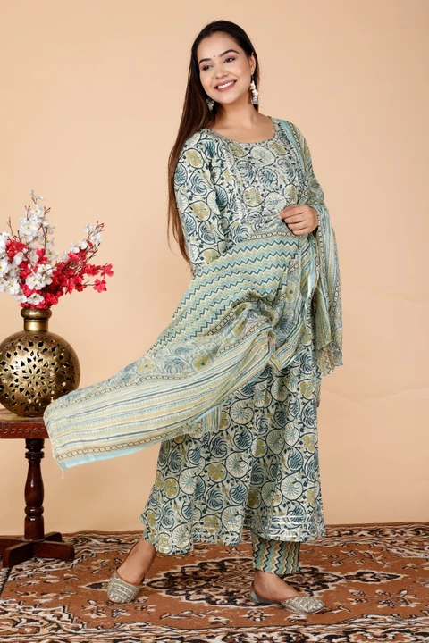 Cotton sharara set with tie and dye beautiful dupatta  uploaded by Ikat jaipur on 8/17/2022