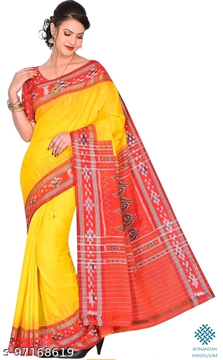 Sambalpuri handloom pasapali saree without blouse pc uploaded by Avinandaan Handloom on 8/17/2022