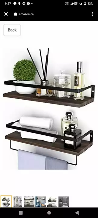 Iron wooden wall shelves set of 2  uploaded by D.S IMPEX on 8/18/2022