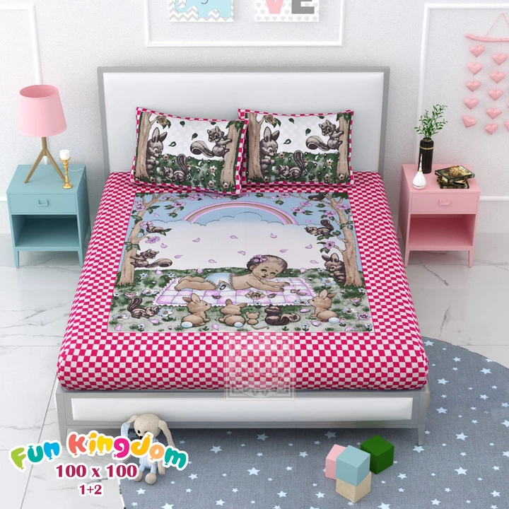 Post image Check out our New Collection of Pure Cotton Bedsheets.
FUN KINGDOM (100*100)