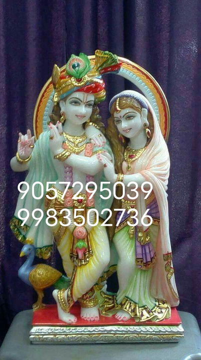 Makrana marble Jugal jodi status  uploaded by Aarti marble Murti art Ramgarh Alwar Rajasthan on 8/18/2022