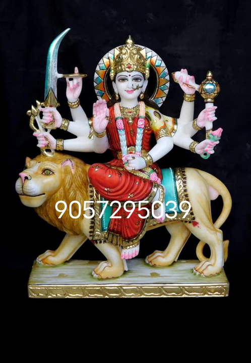 White marble Durga status  uploaded by business on 8/18/2022