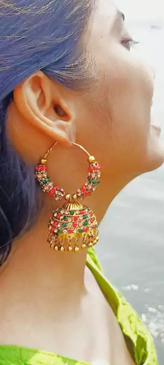 colourful bali jhumki earrings  uploaded by business on 8/18/2022