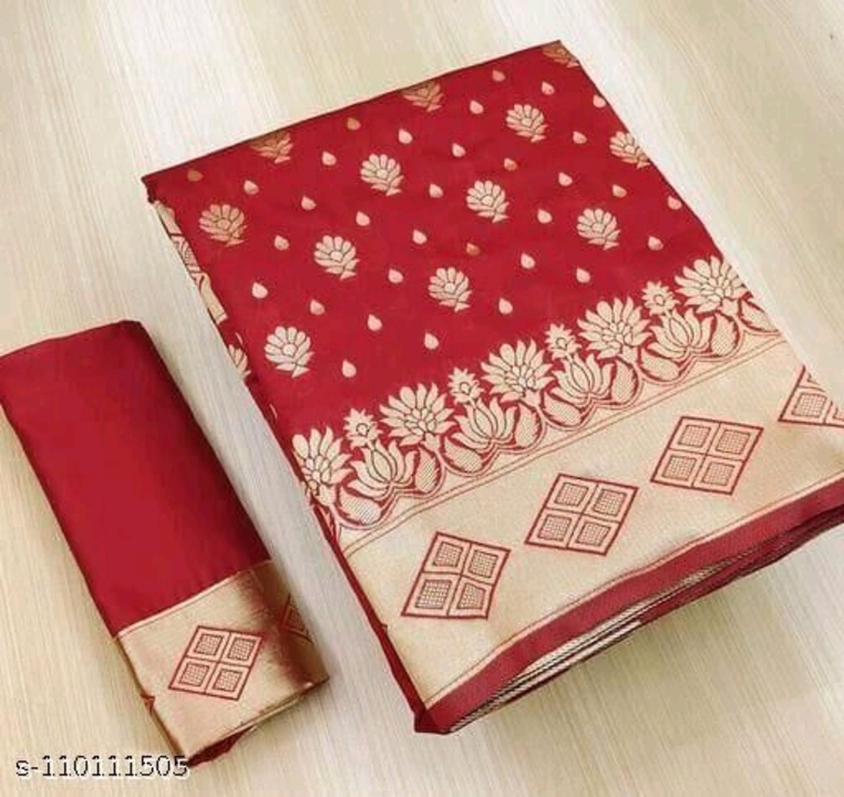 Post image Please contact- 7041723404
Women's Banarasi Silk Saree With Blouse PieceName: Women's Banarasi Silk Saree With Blouse PieceSaree Fabric: Banarasi SilkBlouse: Separate Blouse PieceBlouse Fabric: Banarasi SilkPattern: Zari WovenBlouse Pattern: Same as BorderNet Quantity (N): Single• Care Instructions: Dry Clean Only• Color: this amazing saree which make you look awesome• Work type: this beautiful saree woven in zari on jacquard repair loom• Fabric: this banarasi silk saree have soft finished fabric easy and comfortable to wear• Blouse: this saree have beautiful blouse woven with zari border. Includes: 1 saree unstitched blouse. Saree length- 5.5 metre, blouse length- 0.8 metre• Occasions: this sarees is specially design for and festive season of women's wear
Sizes: Free Size (Saree Length Size: 5.5 m, Blouse Length Size: 0.8 m) 
Country of Origin: India