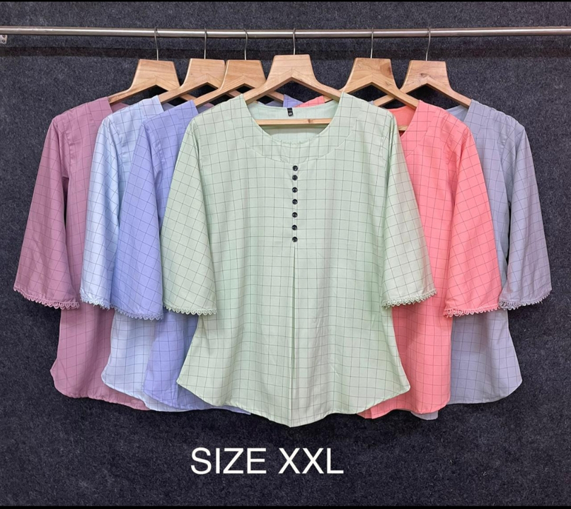 Post image I want 100 pieces of I want xxl 42-44 size Western tops in bulk.. at a total order value of 20000. I am looking for Size 42_44_46 ...heavy cotton .shiffon .georget imported fabric . Please send me price if you have this available.