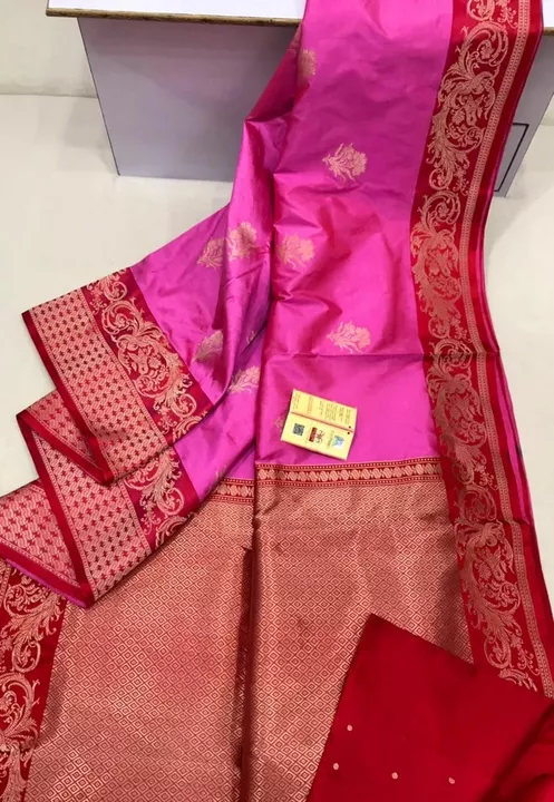 Pure banarasi silk saree  uploaded by M F SILK SAREE on 8/18/2022