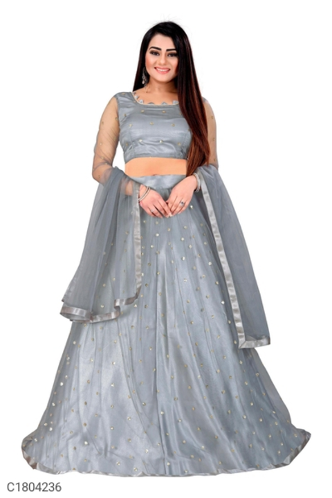Unique Embroidered Net Lehenga Set With dupatta  uploaded by business on 8/18/2022