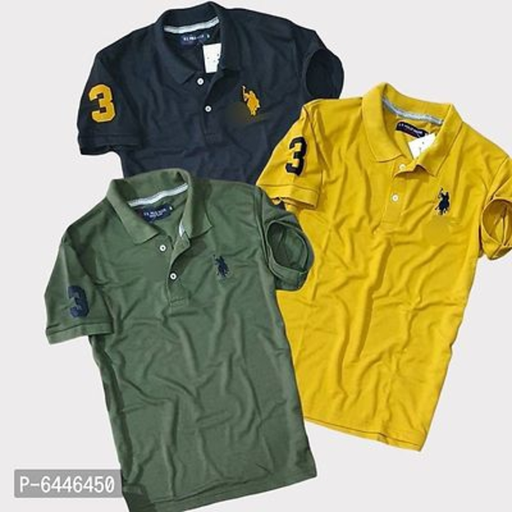 Cotton Solid Half Sleeves Mens Polo T-Shirt Pack Of 3 uploaded by business on 8/18/2022