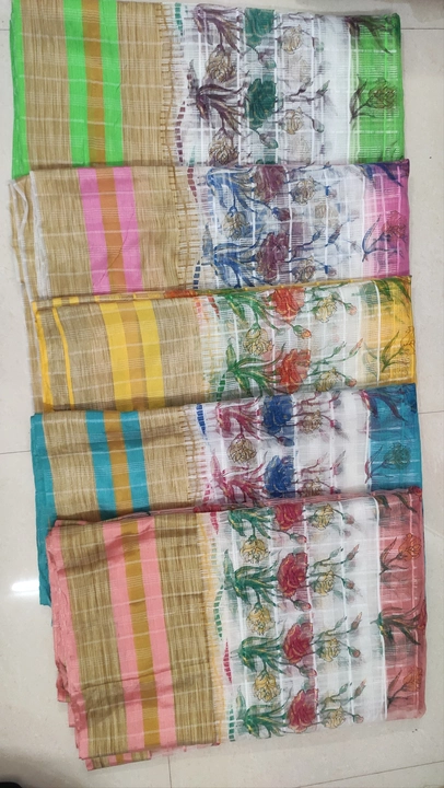 Korha Silk with Banarasi print whole sale rate  uploaded by business on 8/18/2022
