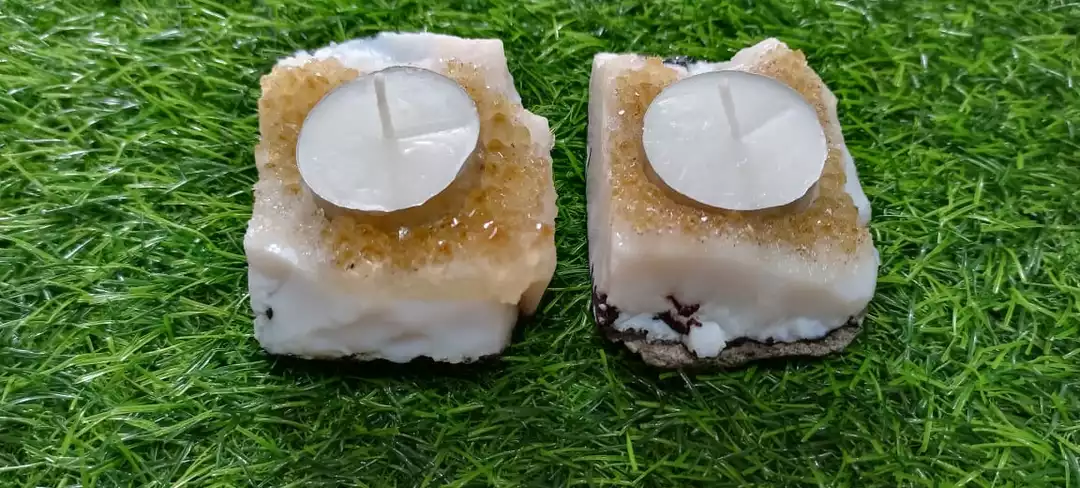 Natural stone candle holders  uploaded by Aarav agates on 8/19/2022